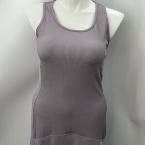 Athleta large lilac athletic fitted ribbed dress